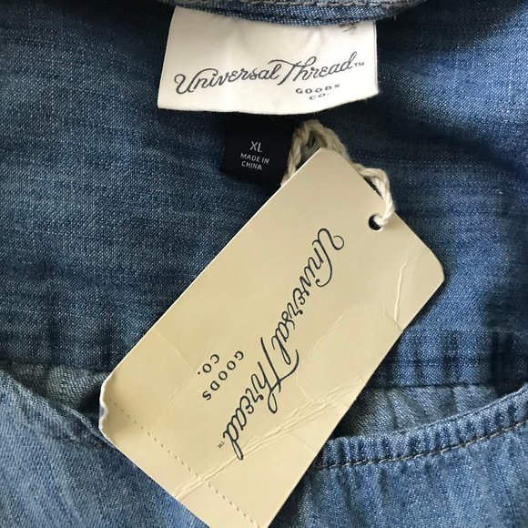 NWT UNIVERSAL THREAD Blue Chambray Dress Size XL - Picture 2 of 3